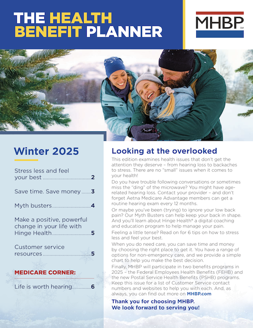Cover sample: MHBP Health Benefit Planner - Winter 2025